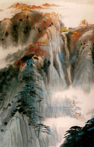《玉皇顶》180x92cm（局部）