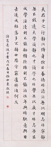 徐世东作品《诸葛亮·诫子书》