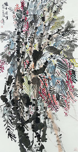 道金平作品《秋日煌煌》68x138cm.jpg