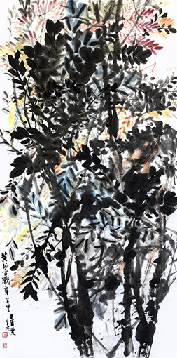 道金平作品《黄沙百战穿金甲》68x138cm.jpg