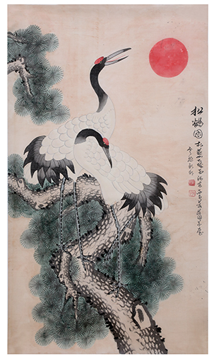 顾新敏作品《松鹤图》.JPG