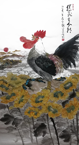 张焯作品 《腾飞在今朝》规格：138cmX69cm.jpg