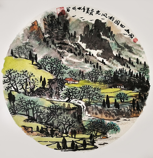 童世明作品《家山田园好风光》规格：30cmx30cm 创作年代：2019年.jpg