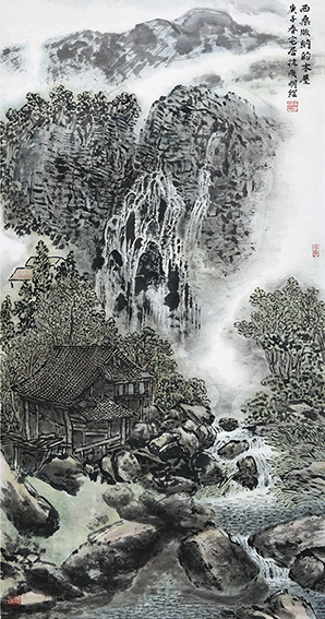 陈明纲作品 《西桑版纳的木屋》.jpg
