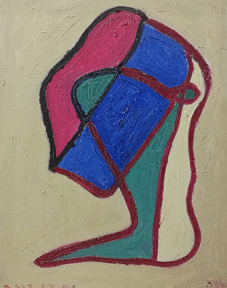 周咏梅作品3 《少女的沉思》 布面画板油画 40X50cm 2013年.png