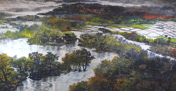 盛絜作品19《梦江南》规格：165cm×94cm.jpg