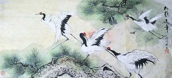 胡小成作品2《松鹤延年》.jpg