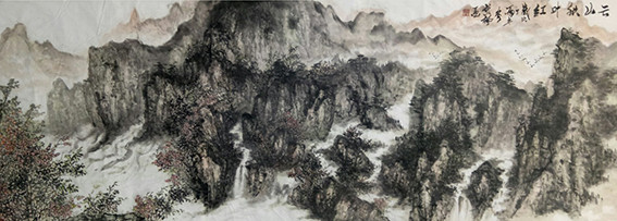 任纪成作品17《云山秋叶红》.jpg