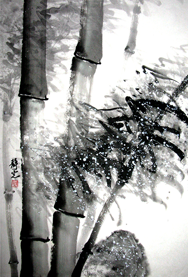 任静光作品《风雪之中见精神》.JPG