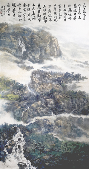 盛絜作品3《忆说云蒙山印象》 规格：165cm×94cm.jpg