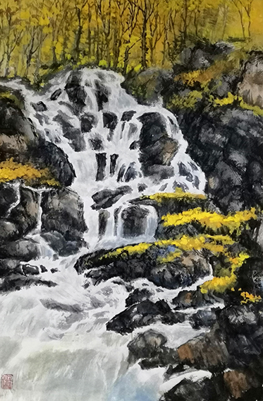 盛絜作品9《秋韵奏鸣曲》 规格：45cmX68cm.jpg