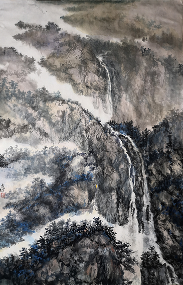 盛絜作品7《望溪泉》 规格：46cm×68cm.jpg