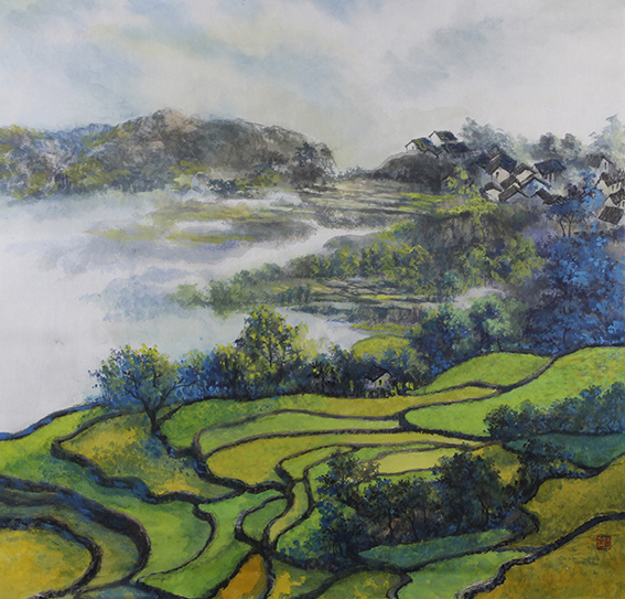 盛絜作品10《故园印象》08 规格：68cm×66cm.jpg