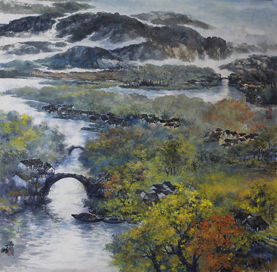 盛絜作品12《忆闽东》202规格：62cm×62cm.jpg